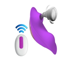 Vibrador De Sucção Vestível De 9 Modos Com Controle Remoto Estimulador Clitoridiano E Vaginal Roxo, Compacto, Recarregável, Uso Diário, H...