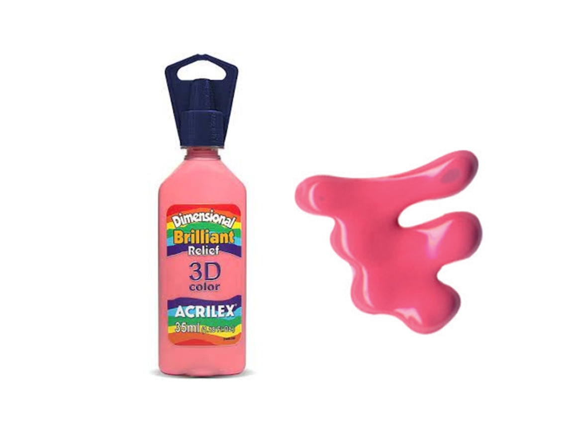 Dimensional Relevo 3D Brilh. 35Ml Rosa Cha 567 Acrilex 