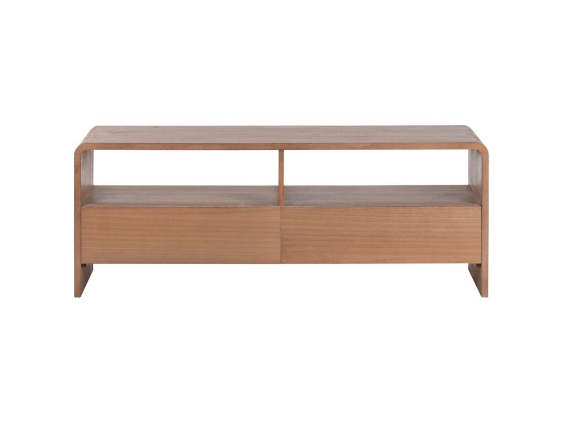 Móvel para Tv em Madeira de Paulownia com 2 Gavetas, 120x40x45cm ALEXANDRA HOUSE LIVING