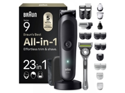 Aparador Multifunções BRAUN Multigroomer AIO 9560 (Bateria - 120 min - Preto e Cinzento ardósia)