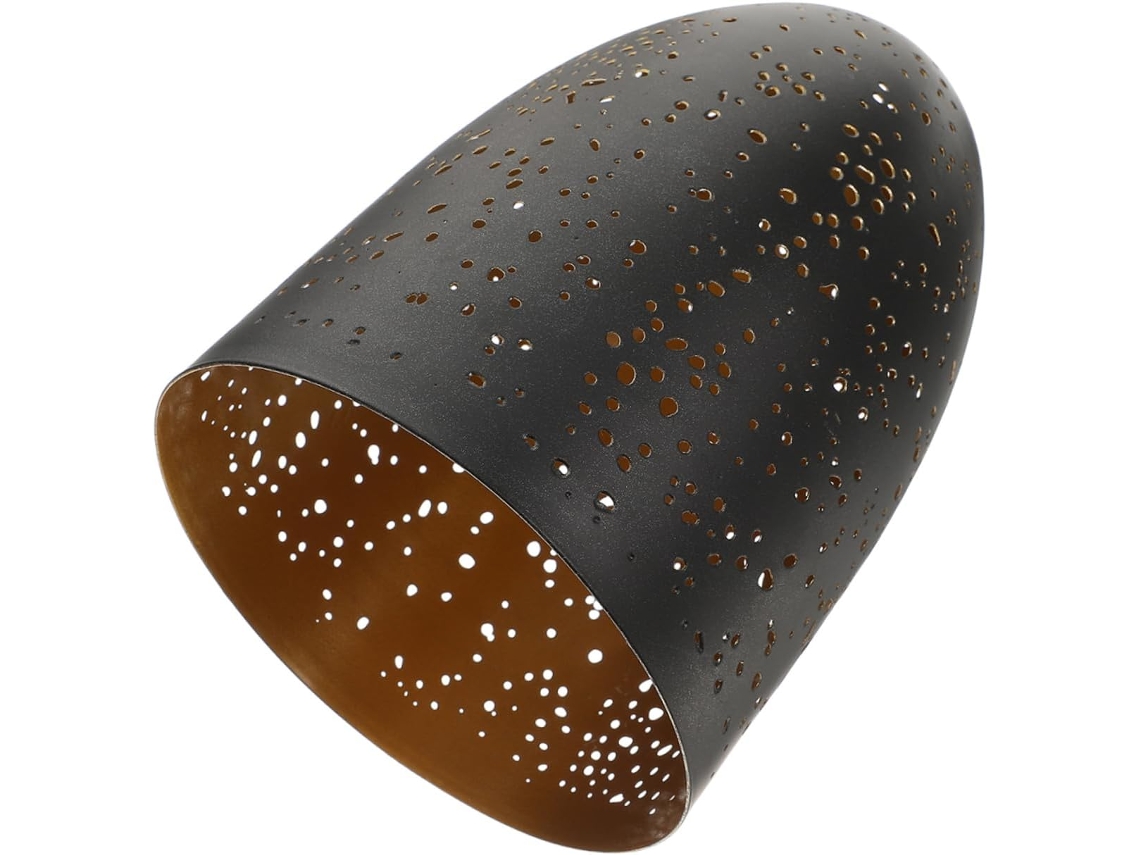 Luminária De Teto Decorativa Em Metal Com Design Vazado, Ideal Para Quarto Ou Mesa De Trabalho.