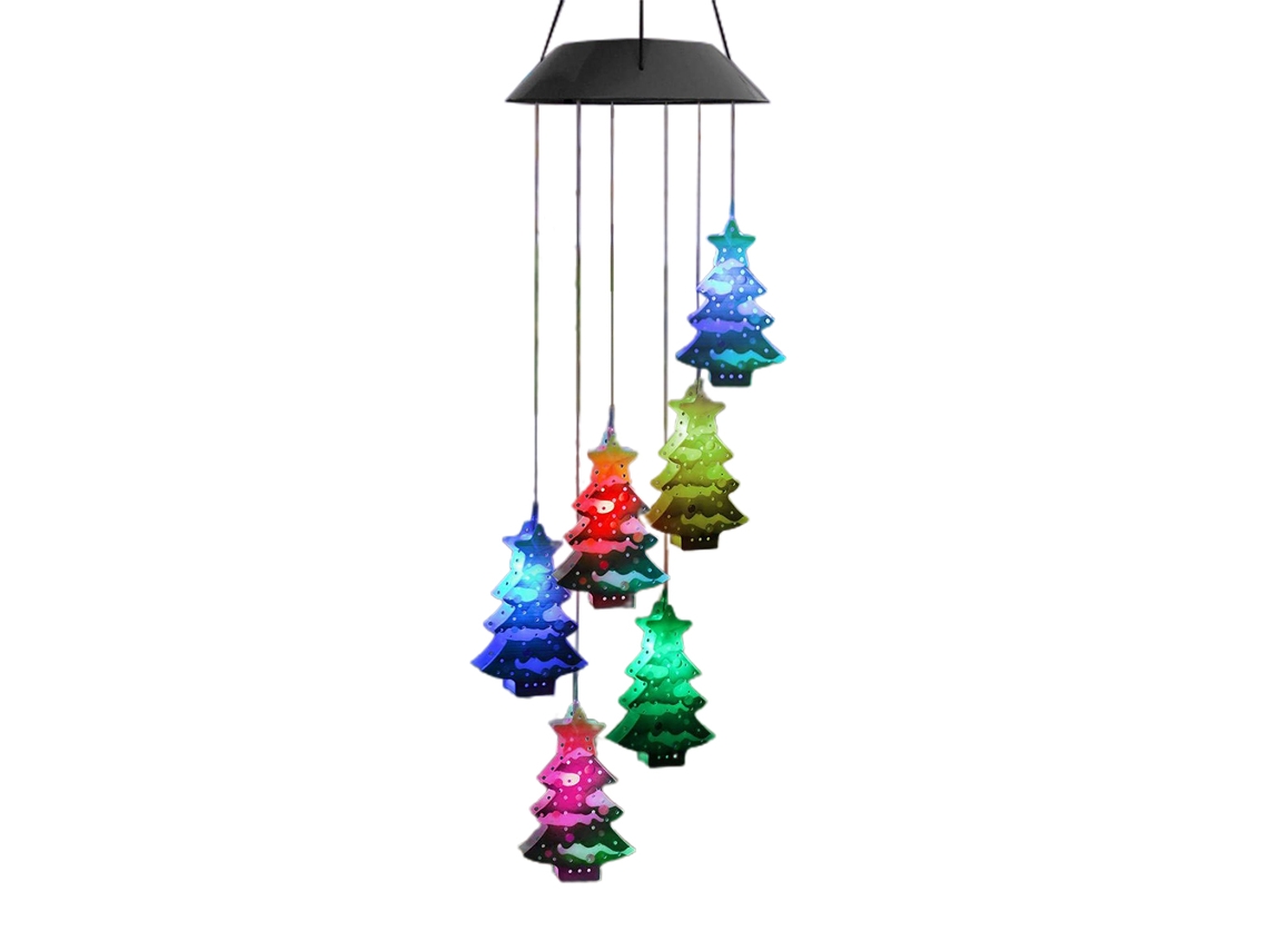2026 cascabel Solar Navideño com Luz Led de Cor Muda, Impermeável para Exteriores, Jardim e Lar
