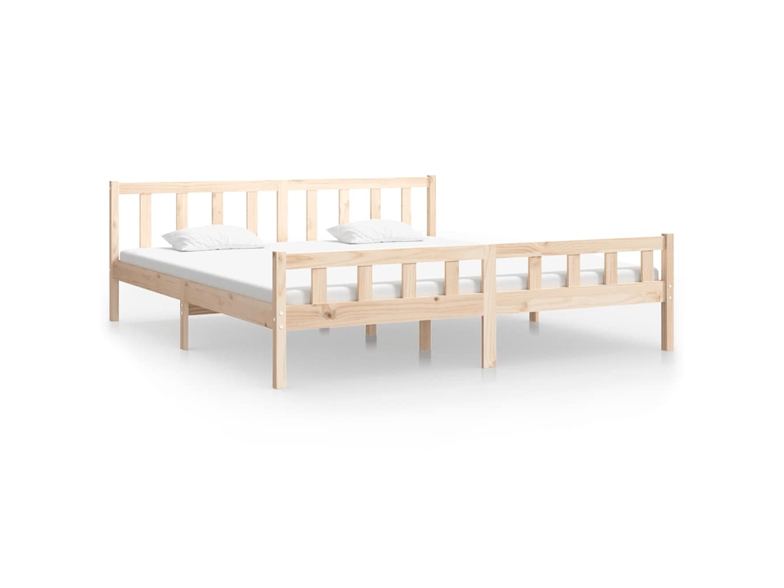 Bed Frame, Bed Frames Vidaxl Marrom Madeira (160 X 200 Cm)