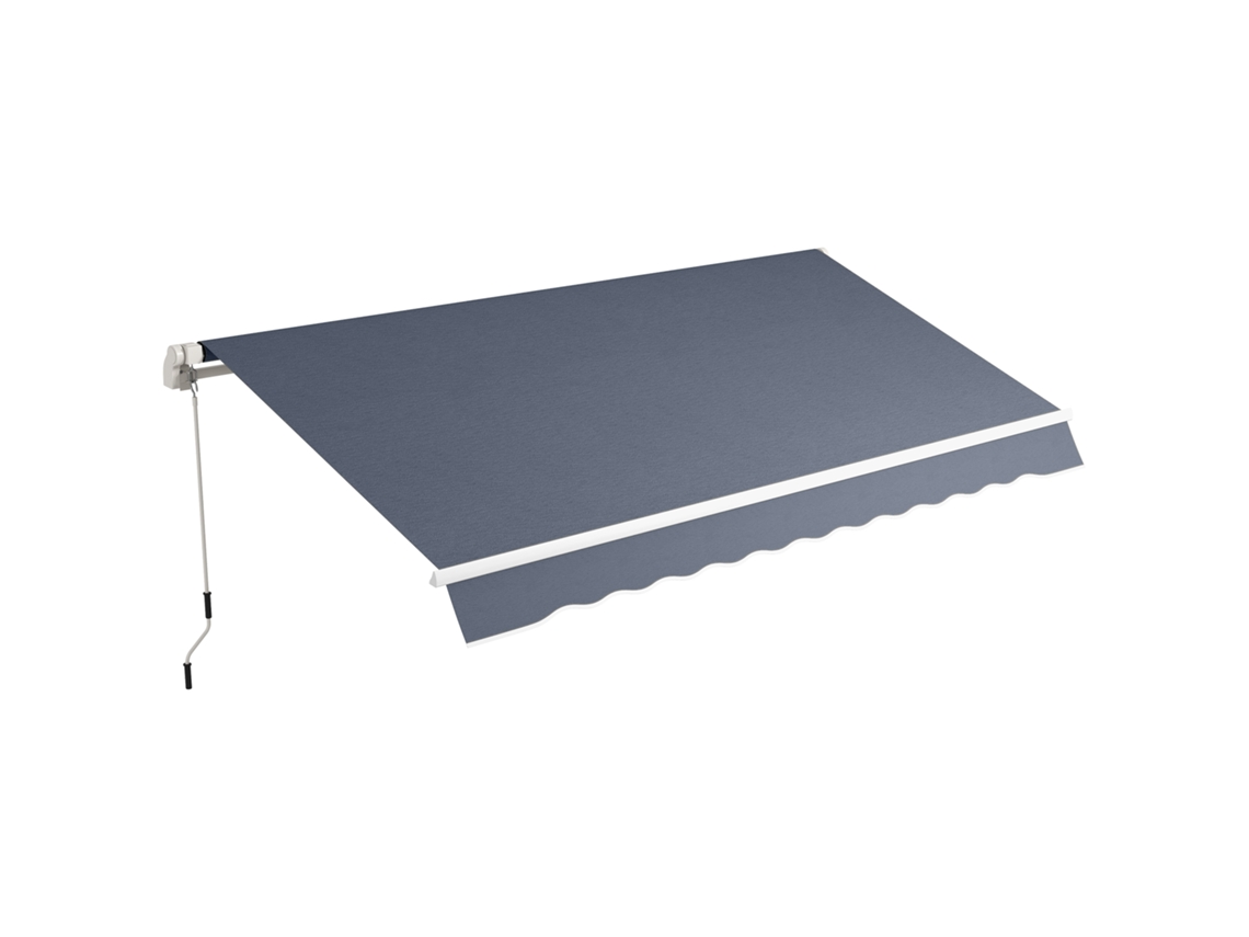 Toldo externo ORBITRA COMMERCE, braços retráteis, manivela, 360x250cm, cinza