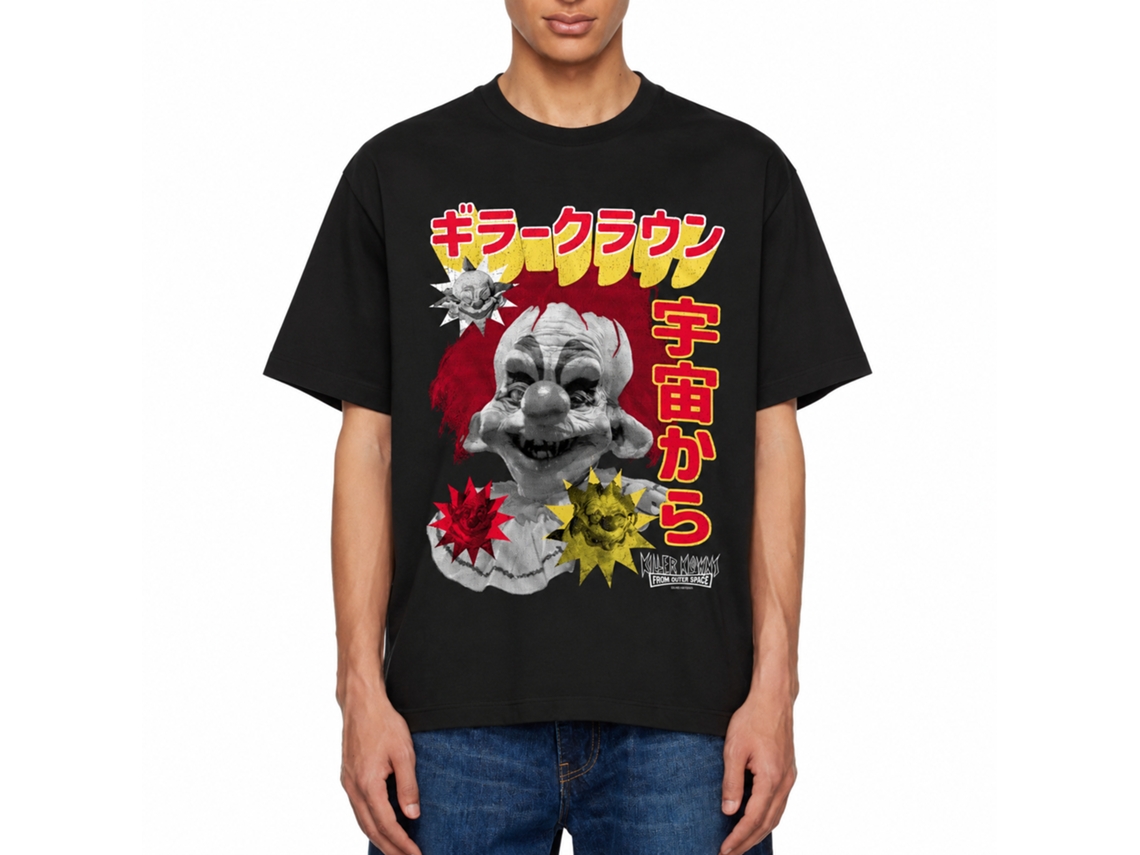 Rockinstone Killer Klowns Killer Badges Black Adult T-shirt Size:xxxl