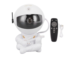 Projetor de Estrelas Astronauta USB 5V RGB com Rotação 360° para Quarto