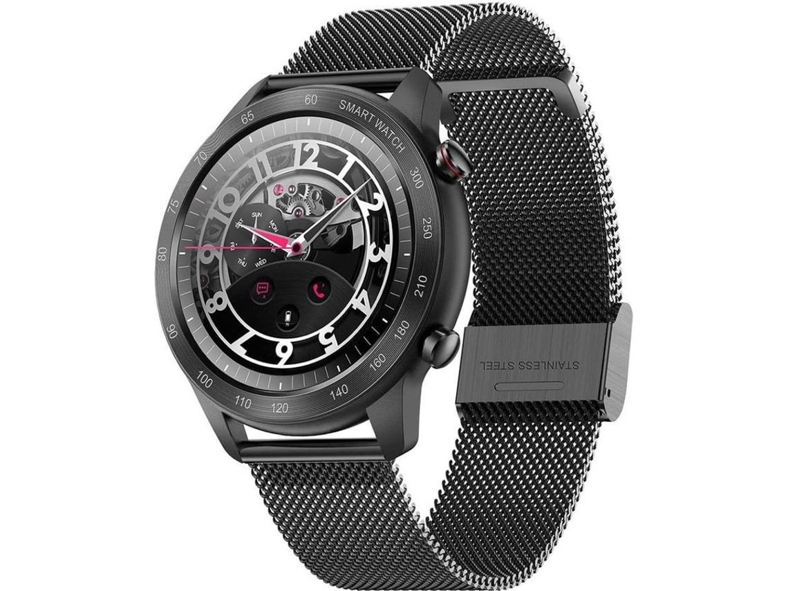 Smartwatch Masculino Redondo Ip68 Prova Dágua Com Monitor de Frequência Cardíaca Pedômetro Vestível Para Ios/Android Bestvite (preto)