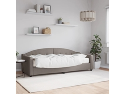 Vidaxl Sofá-cama Com Colchão 80x200 Cm Tecido Cinzento-acastanhado