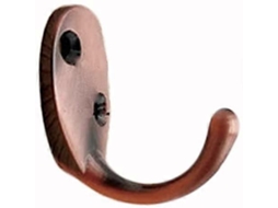 Prendedor De Parede Liga Zinco 29,5mm Toalha Roupa Banheiro Cozinha Vermelho Bronze 1 Peça