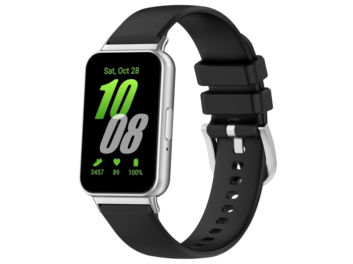 Bracelete Silicone para Samsung Galaxy Fit 3 Sm r390 Preto XIAOMOYU