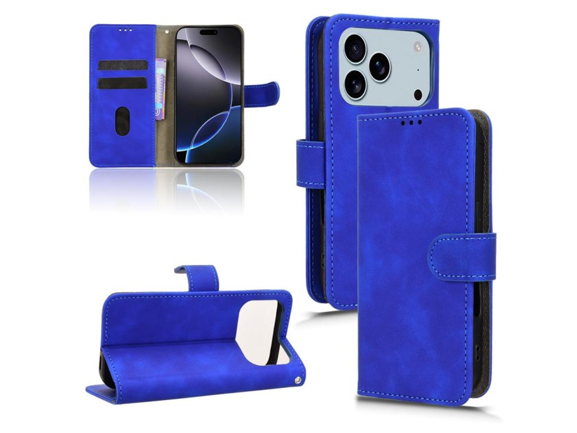 Capa De Couro Para Iphone 17 Pro Com Fecho Magnético