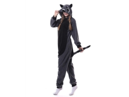2026 pijama de Animal Raccoon Ilwhe de Franela com Capuz para Adultos e Crianças Festa Halloween Natal