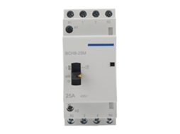 Contactor Ac Modular Hogar 4p 25a Bch8 25m 2no2nc Interruptor Manual Din Rail