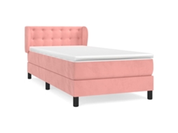 Box Spring Bed, Box Spring Beds Vidaxl Cor-de-rosa Veludo (90 X 190 Cm)