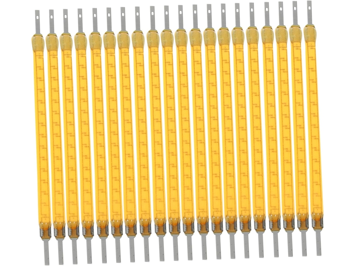Pacote Com 20 Filamentos De Led Amarelos Para Luminárias, 3v 40mm 100ma, Ambiente Aconchegante.