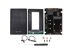 Adaptador De Ssd Com Interface Dupla Msata M.2 6gbps Com Case Externo Type C 2.5 Polegadas Para Desktop