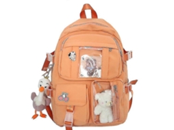 Mochilas De Estudante, Transparentes, Coreanas, Para O Ensino Médio, Laranja, Setembro Olysi Shop