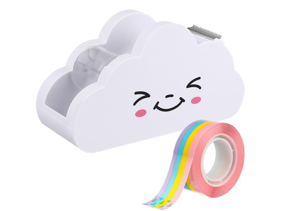 Dispensador de Fita Adesiva Infantil em Formato de Nuvem com Fita Colorida para Uso Escolar GOKOCO (2 Unidades)