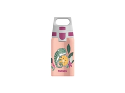 Garrafa De Água Sigg Flora 0,5l Rosa Aço Inoxidável Infantil À Prova De Vazamentos