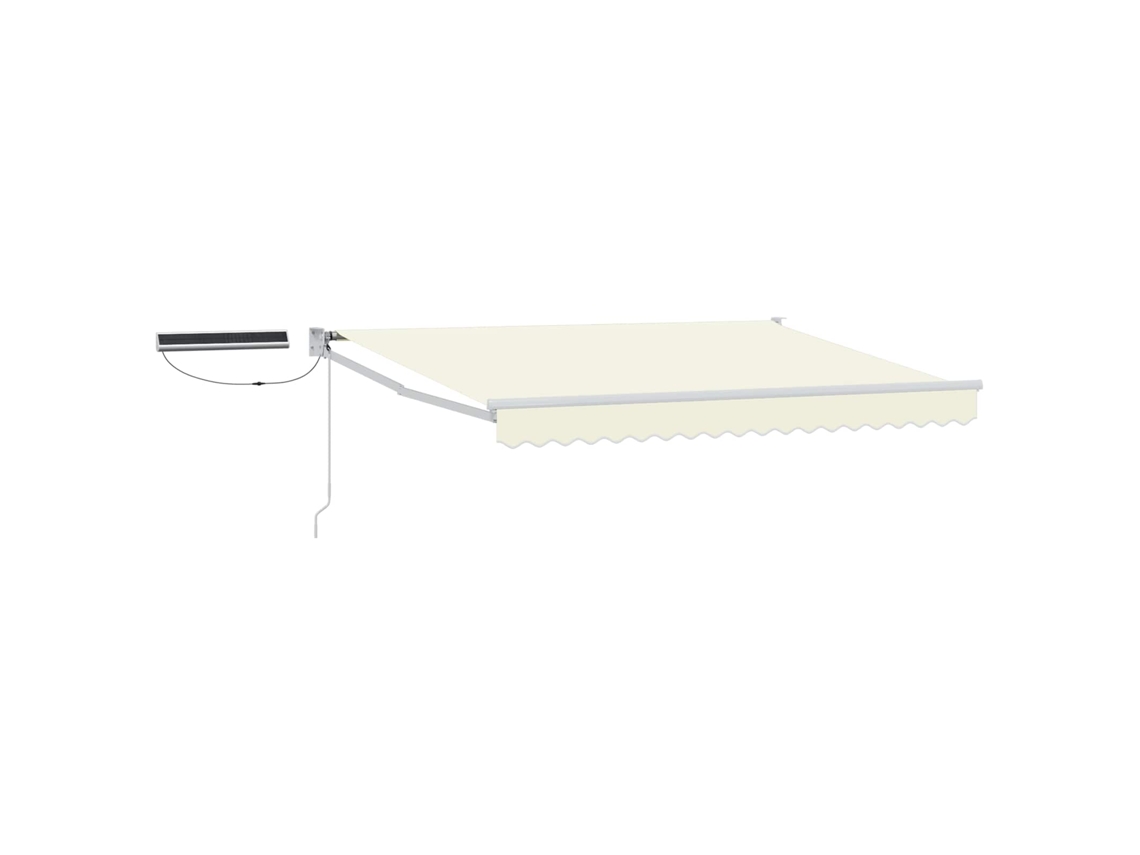 Maison Exclusive - Toldo Retrátil Elétrico Creme E Branco 2,5 X 2 M