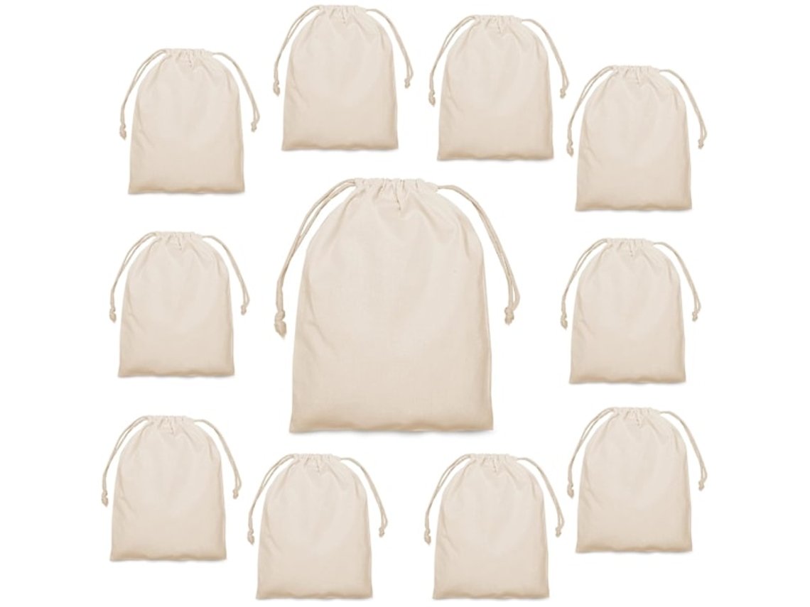 10 Saquinhos De Tecido Pequenos Para Pintura, Mini Saquinhos Para Presentes Bege Aquaforge