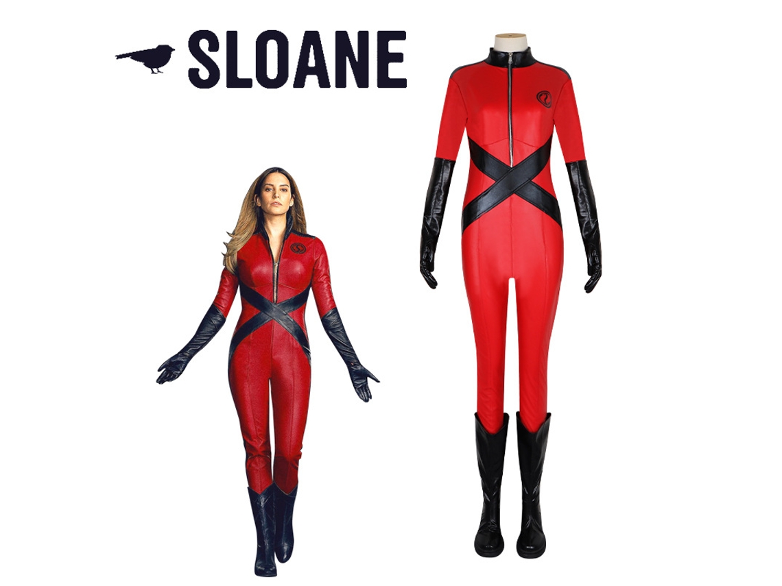 Sparrow Academy No. 5 Sloan Cosplay Umbrella Academy Collants Traje de Combate Conjunto Completo S