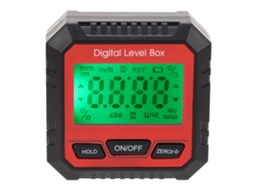 Nível Digital Caixa Magnética Buscador Ângulo Protractor Inclinômetro Para Carpintaria Construção Alfaiataria Vermelho