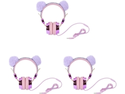 Mobestech Conjunto De 3-fones Ouvido Com Almofadas Acolchoadas E Cancelamento Ruído Para Meninos Meninas Fone