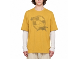 Rockinstone Jaws Movie Yellow Jaws Solid Ginger Adult T-shirt Size:l