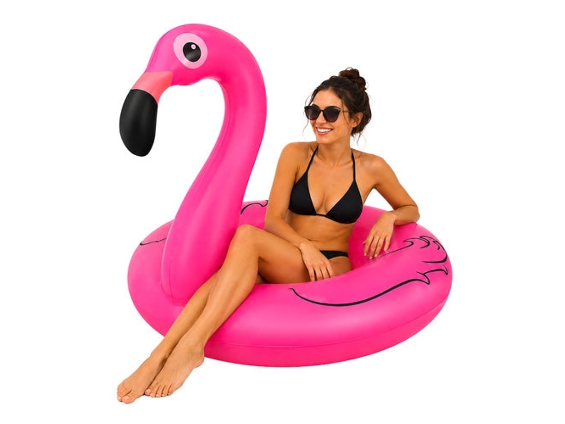 Boia Inflável de Flamingo, 102 Cm, Pvc, Peso Máximo 150 Kg AQUAFORGE