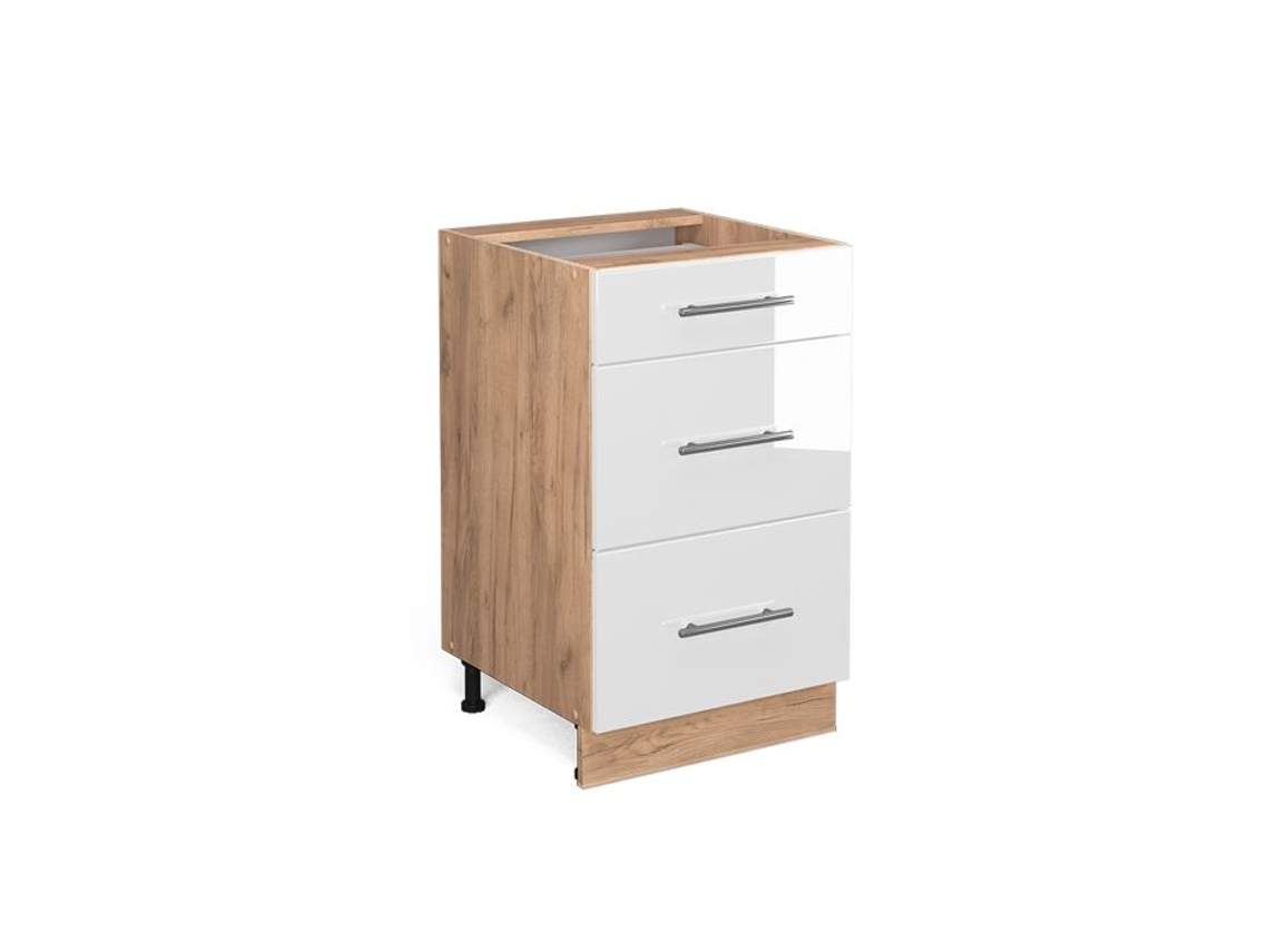 Móvel de cozinha Vicco Fame-Line, branco alto brilho, 50 cm sem bancada