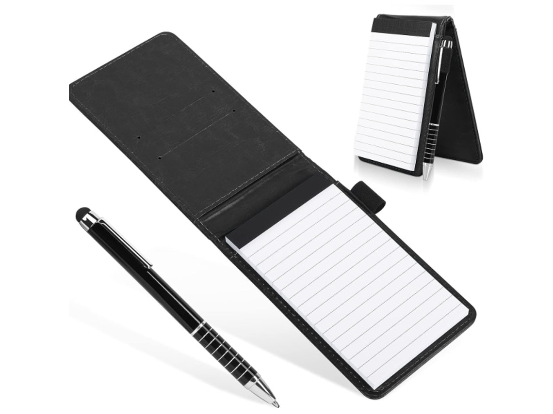 Agenda Multifuncional de Bolso, Caderno A7 em Couro Pu, Mini BRILVIBERA