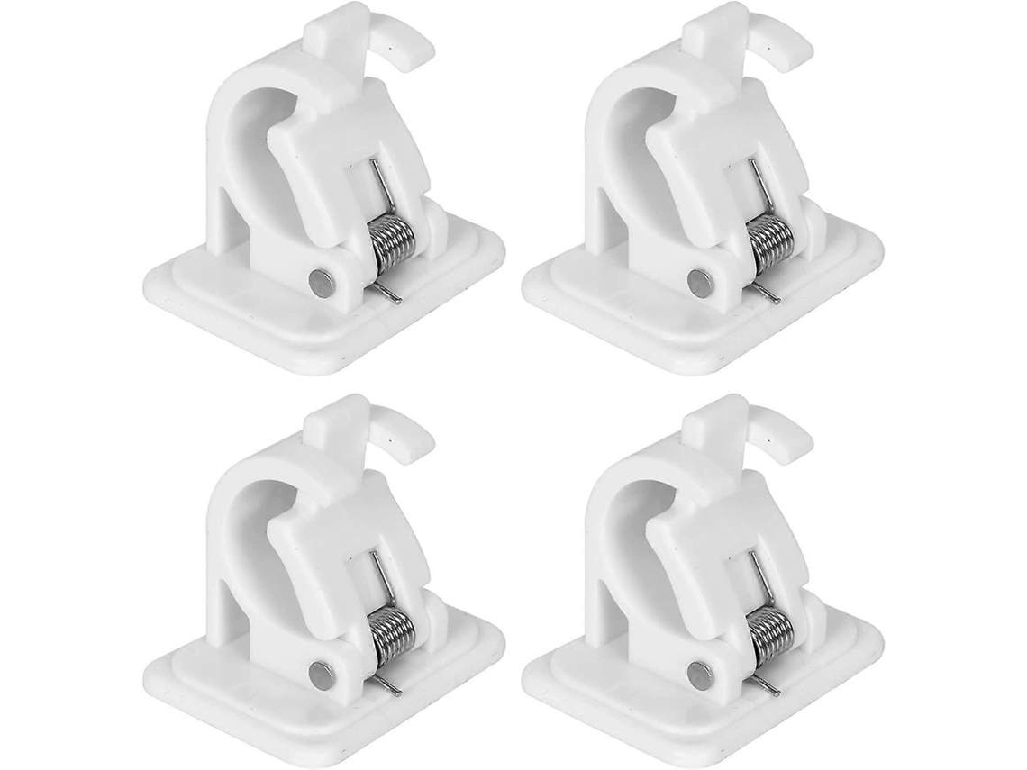 Rebe 4 Suportes de Barra de Cortina Autoadesivos Sem Perfurar, Gancho para Barra de Toalha para Casa (branco)