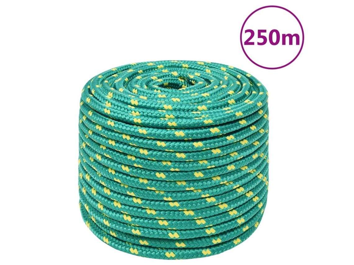 Vidaxl Corda De Barco 12 Mm 250 M Polipropileno Verde