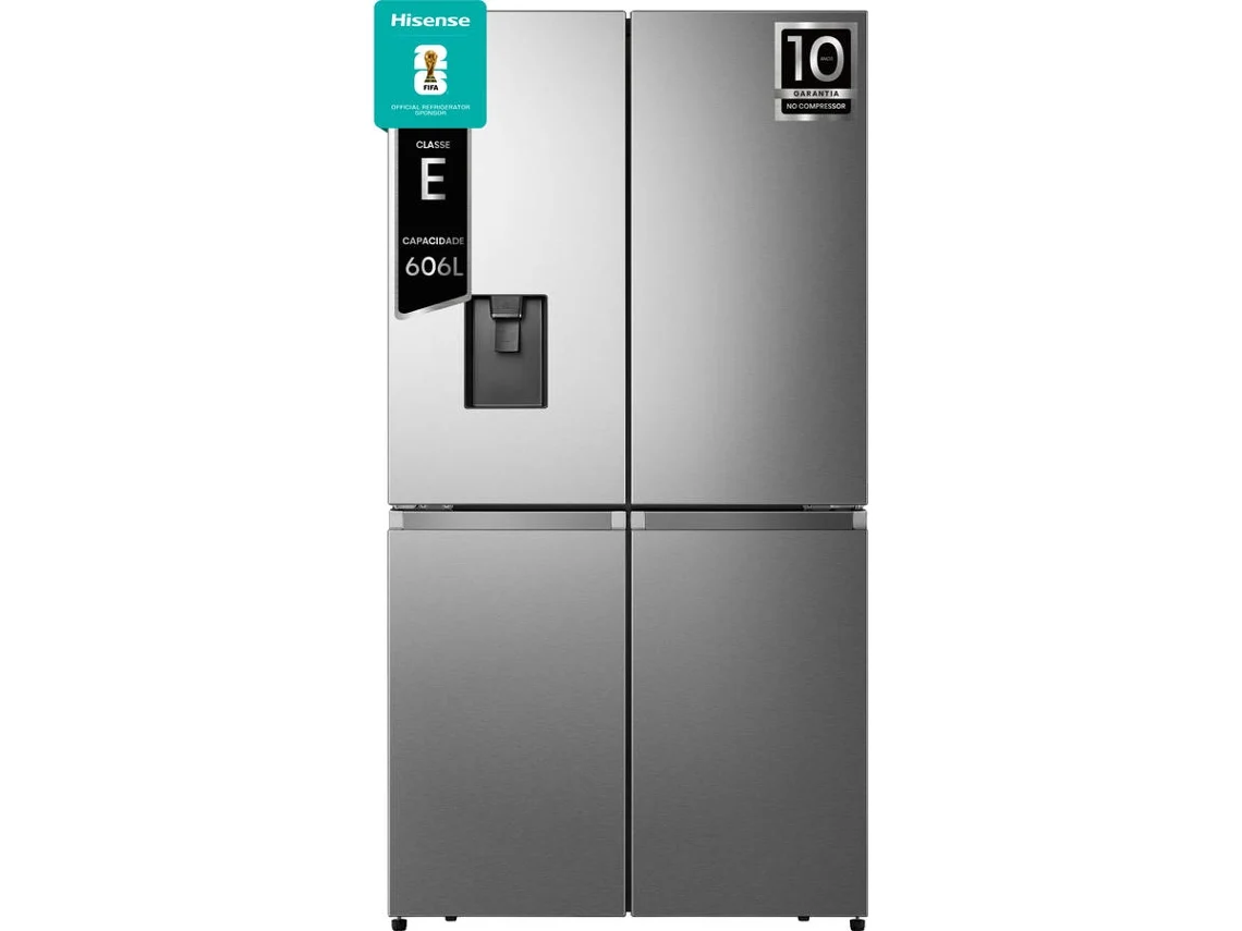 Frigorífico Americano HISENSE RQ758N4SWSE (No Frost - 178.5 cm - 609 L - Inox)