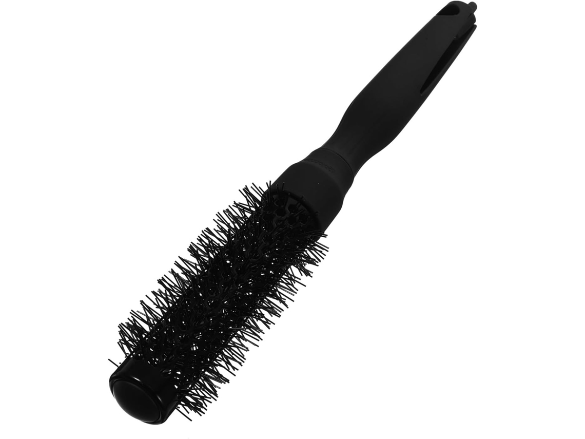 Escova De Cabelo Villcase Para Cabelos Cacheados, Com Rolos De Nylon Preto, Modeladora E Portátil, Ideal Para Secar E