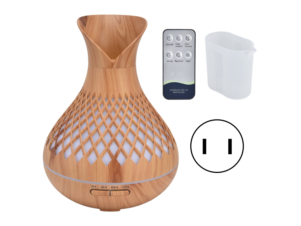 Difusor de óleos essenciais com luz noturna e humidificador de 500ml LAXISCREED