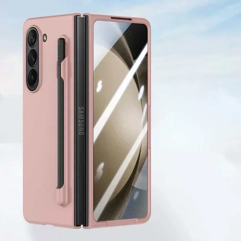 (rosa, Galaxy Z Fold7) Capa Para Celular Com Compartimento Para S Pen E Protetor De Tela Integrado.