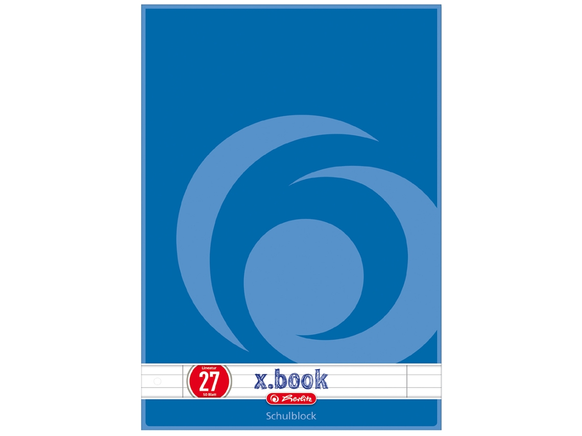 Bloco Escolar HERLITZ X.Book Din A4 Régua 26 / Quadrado