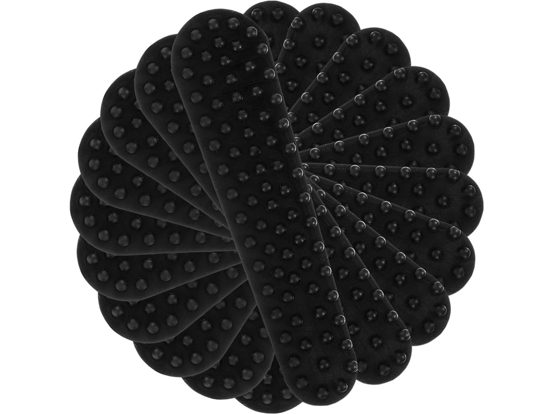 Tiras Antiderrapantes GOKOCO de silicone preto, pacote com 100 unidades, acessórios práticos para roupas