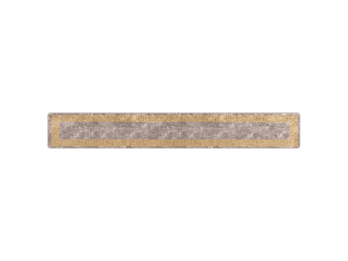 Conjunto 1 Tapete Runner Vidaxl Cinzento Poliéster (50 X 350 Cm)