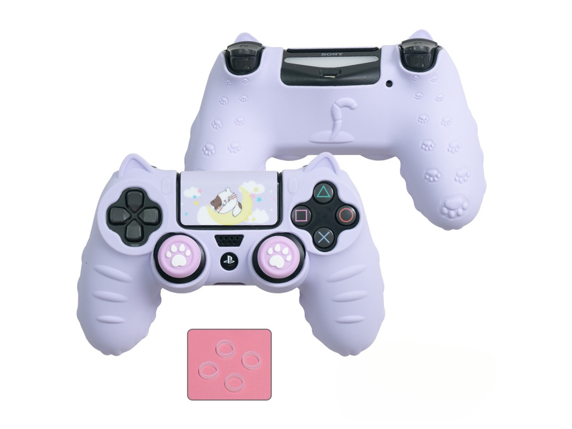 Capa Czhhmart Para Controle De Ps4, Capa Protetora Antiderrapante Em Silicone Roxo