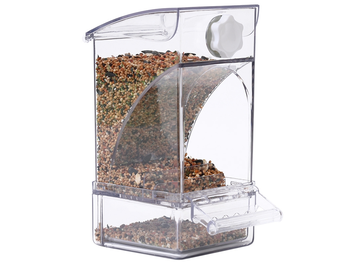 Acessórios para Gaiola: Alimentador Automático para Periquitos, Canários, Calopsitas e Canários. Recipiente À Prova de Respingos para Ração AQUAFORGE