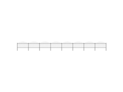 Vidaxl Cerca De Jardim Com Topo Em Forma De Lança Em Aço 1339x150 Cm, Preta
