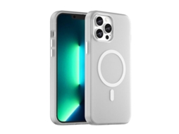 Capa Híbrida Translúcida Para Iphone 12 Pro Max - Tpu E Pc Com Magsafe | Fosca - Branca