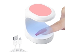 Luz Uv para Unhas, Lâmpada Uv Portátil para Secagem Rápida de Unhas em Gel, Lâmpada Uv Led Profissional, Rosa