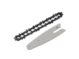 Combo Barra Guia Corrente Mini Aço Manganês 4 Polegadas, 1/4, 28 Links | S/MARCA