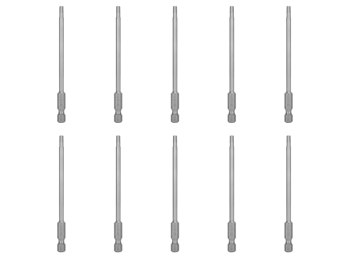 10 Peças Broca Parafuso Hexagonal 3mm Magnética Elétrica Robusta Ferramenta Manual Hardware S1/4 100mm