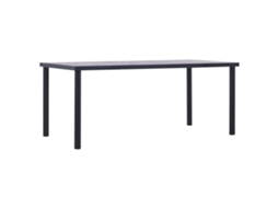 Vidaxl Mesa De Jantar 180x90x75 Cm Mdf Preto E Cinzento Cimento