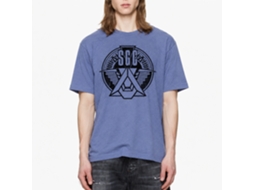Rockinstone Stargate Sgc Emblem Heather Light Blue Adult T-shirt Size:s